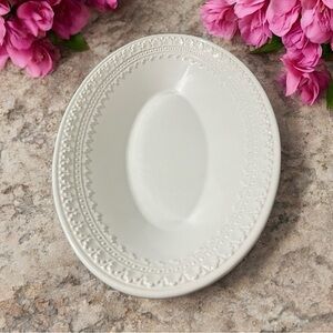 Ceriart  S.A. Portugal White Platter 14.5" L X 9.75” W. ~ gently used, gorgeous